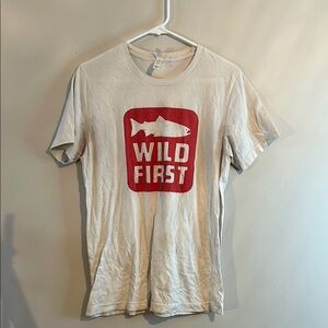 Bella Canvas White and Red Short Sleeve Tee